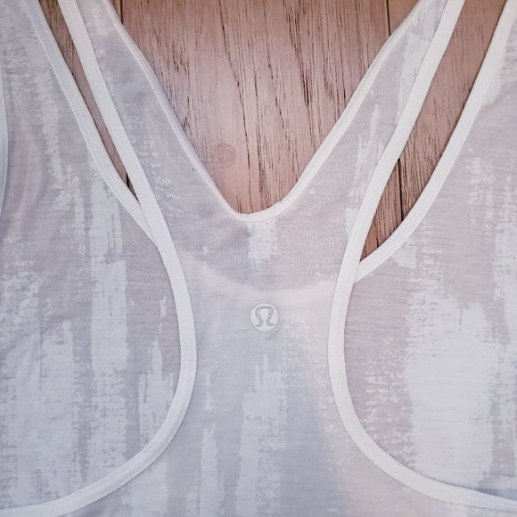 Lululemon Om Racerback Tank Nightsky Burnout White - Picture 4 of 5